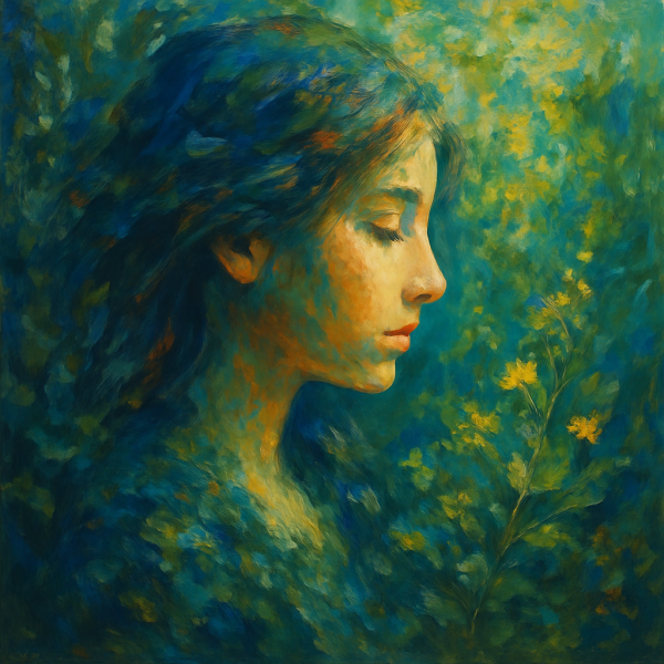 Green Girl - Abstract Painting